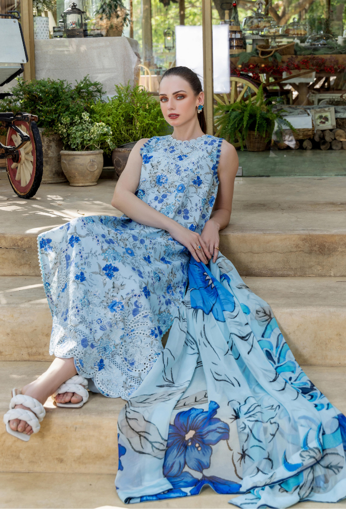 Scenery - Printkari D06 Chiffon Pakistani Summer Dresses - Humdum - 5