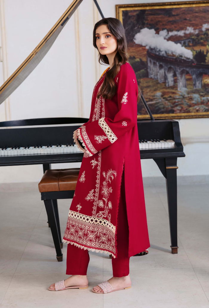 Serene - D10 Premium Fabric Pakistani Winter Dresses - Humdum - 2