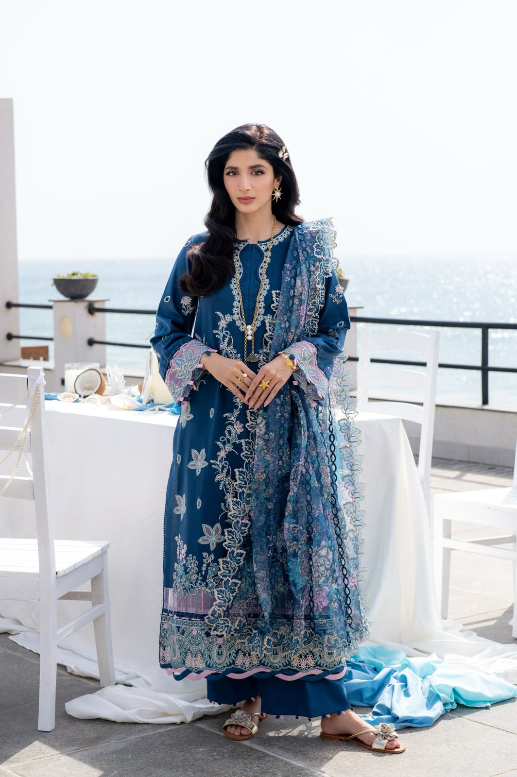 AZURA (AS-03) Jacquard Pakistani Summer Dresses - aabyaan - 1