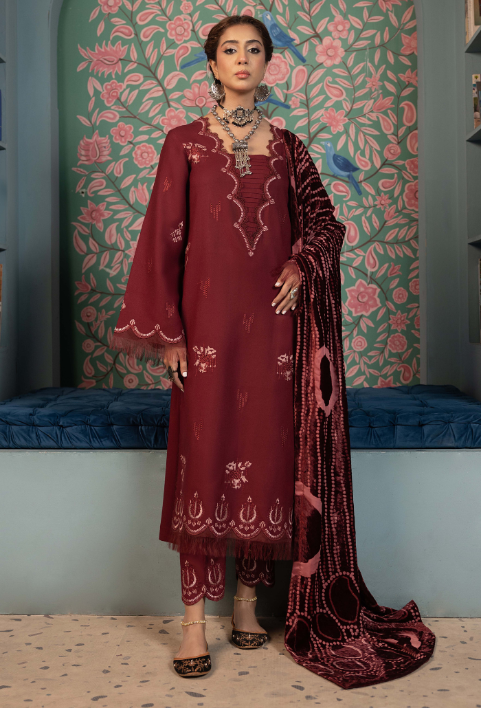 ZOUQ - D01 Premium Fabric Pakistani Winter Dresses - Humdum - 1