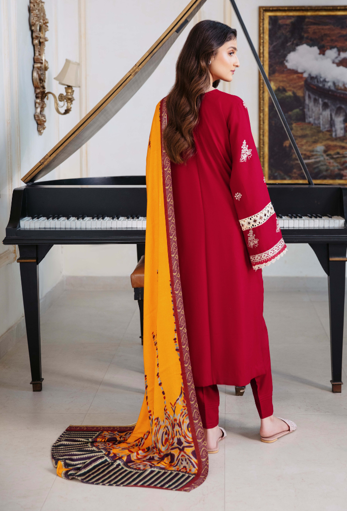 Serene - D10 Premium Fabric Pakistani Winter Dresses - Humdum - 3