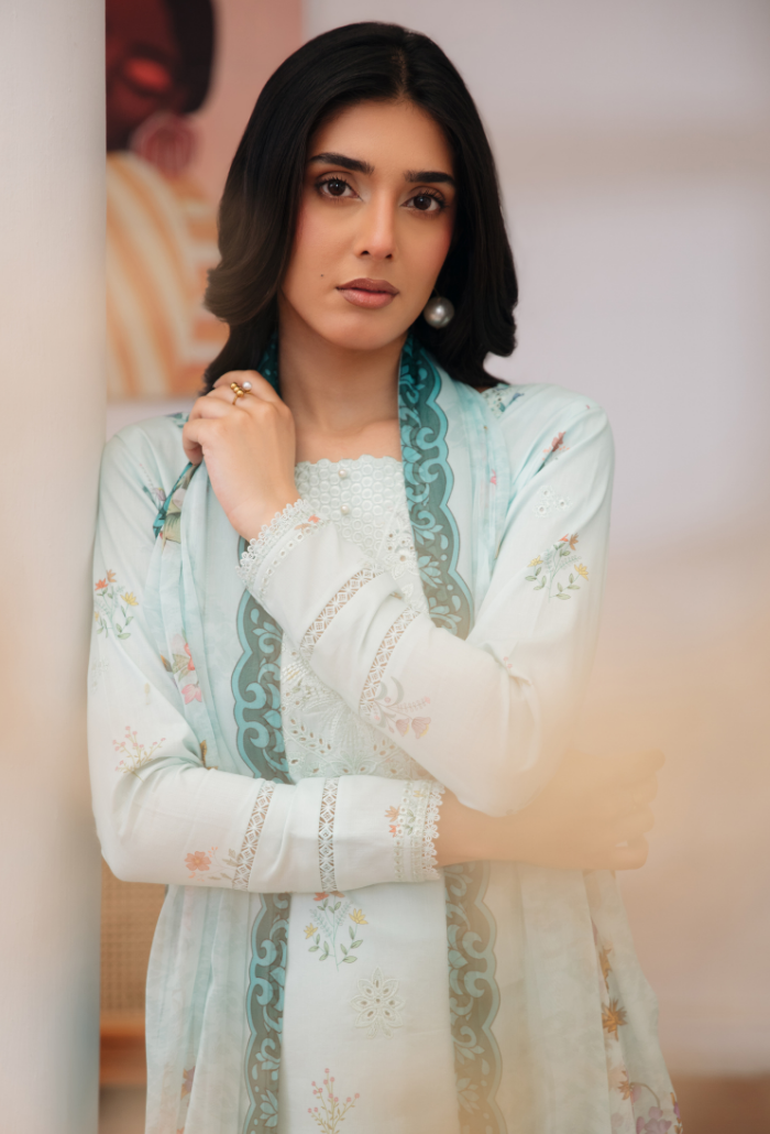 Summer Breeze'3 - D05 Organza Pakistani Summer Dresses - Humdum - 5