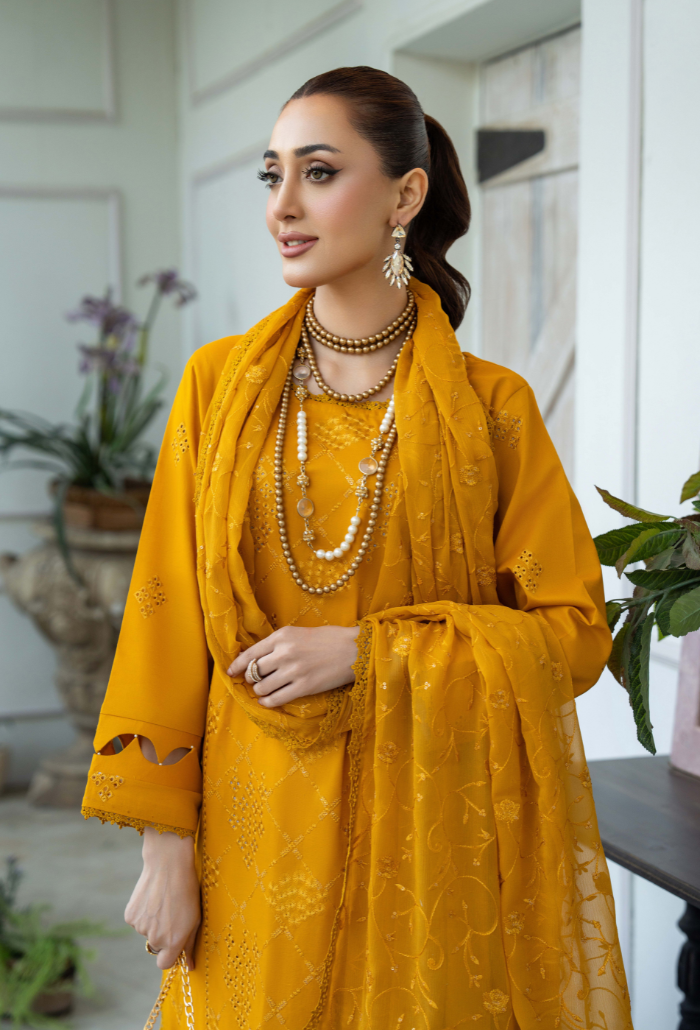 Aviva - D08 Chiffon Pakistani Summer Dresses - Humdum - 4