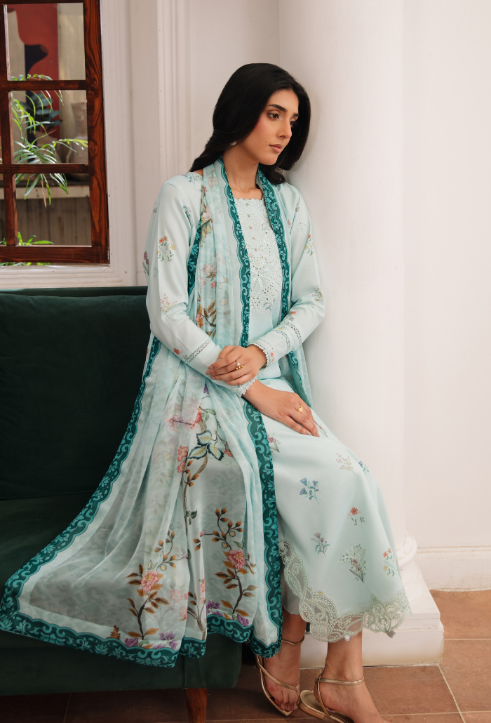Summer Breeze'3 - D05 Organza Pakistani Summer Dresses - Humdum - 4