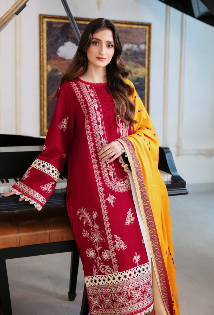 Serene - D10 Premium Fabric Pakistani Winter Dresses - Humdum - 4