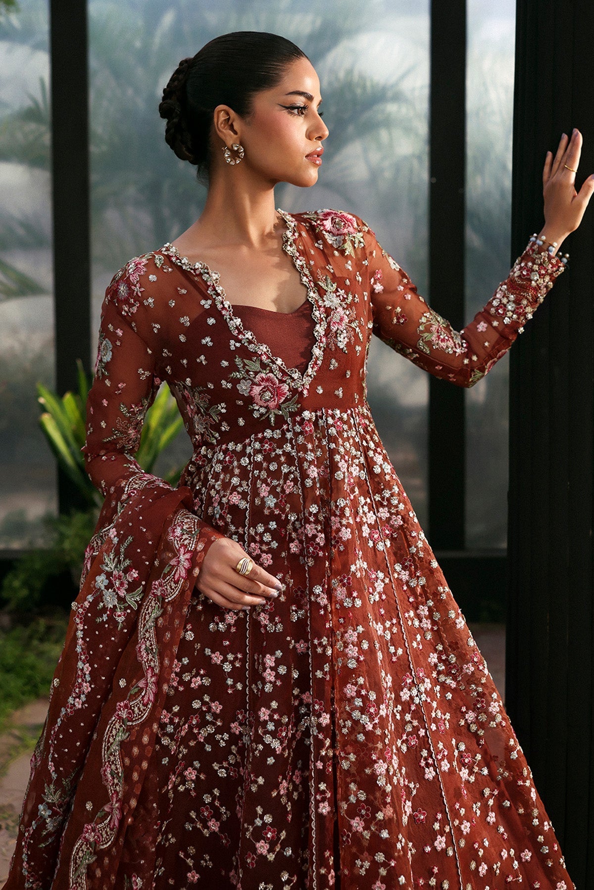 Shale Organza Pakistani Formal Dresses - Afrozeh - 3