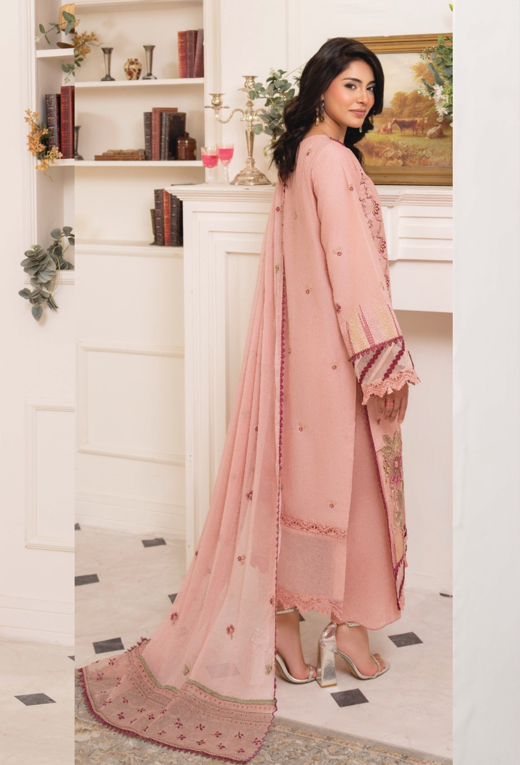 Nyra - D08 Chiffon Pakistani Summer Dresses - Humdum - 2