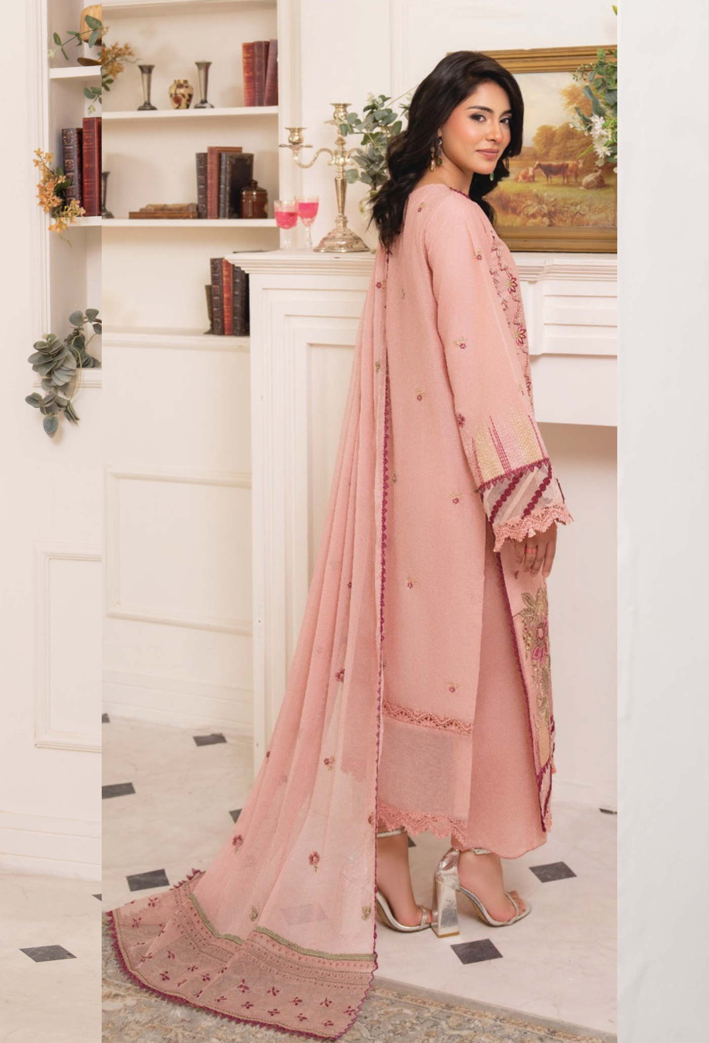 Nyra - D08 Chiffon Pakistani Summer Dresses - Humdum - 2