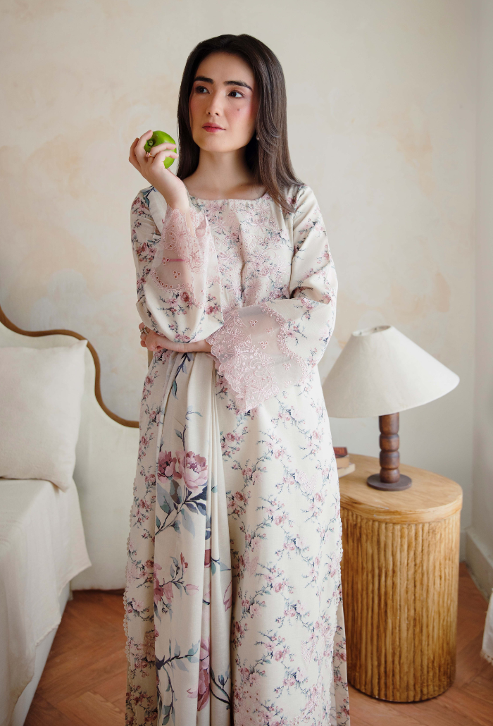LAYLA - D10 Organza Pakistani Winter Dresses - Humdum - 4