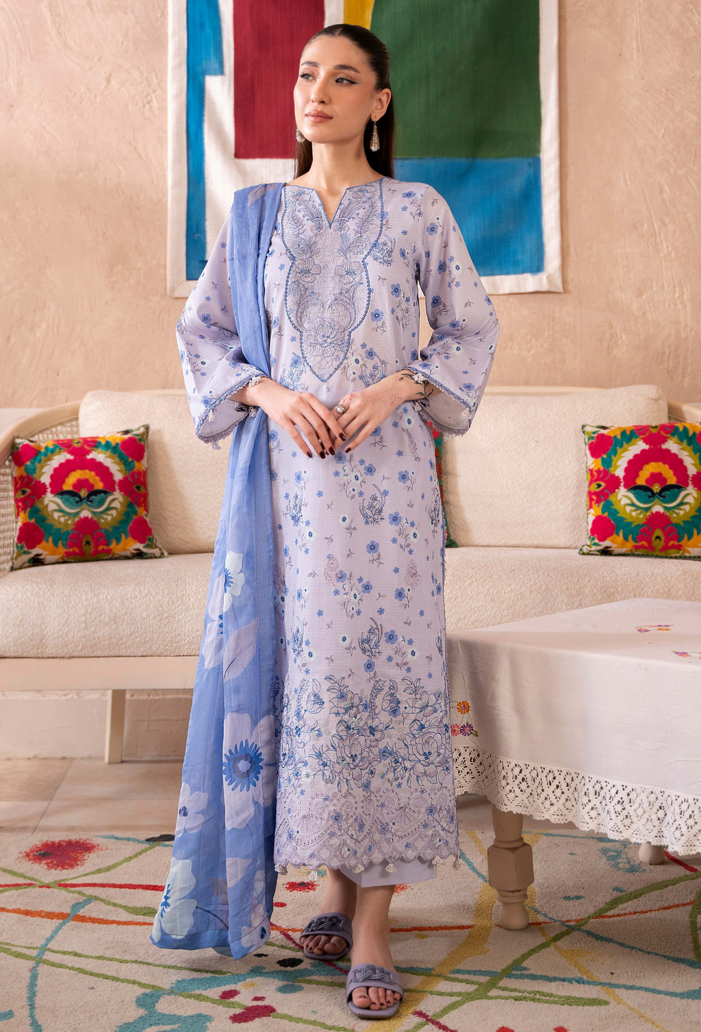 Kanwal - D05 Chiffon Pakistani Summer Dresses - Humdum - 1