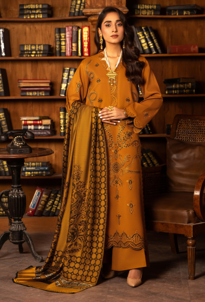 Aaima - D02 Jacquard Pakistani Winter Dresses - Humdum - 3