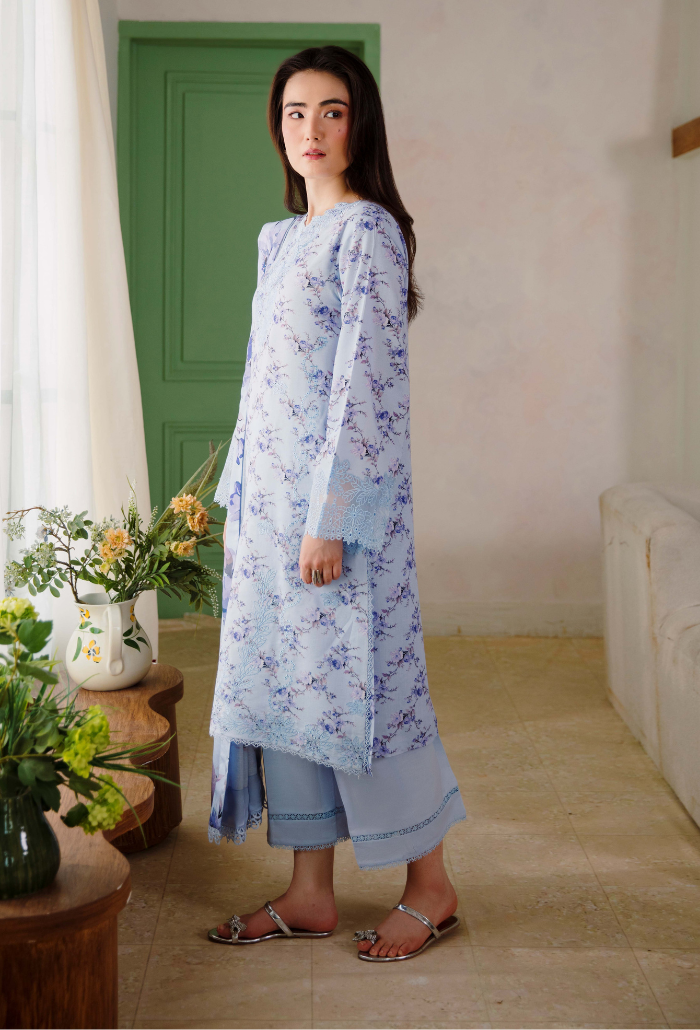 LAYLA - D09 Organza Pakistani Winter Dresses - Humdum - 3