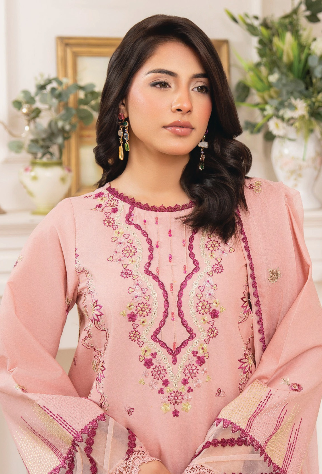 Nyra - D08 Chiffon Pakistani Summer Dresses - Humdum - 3