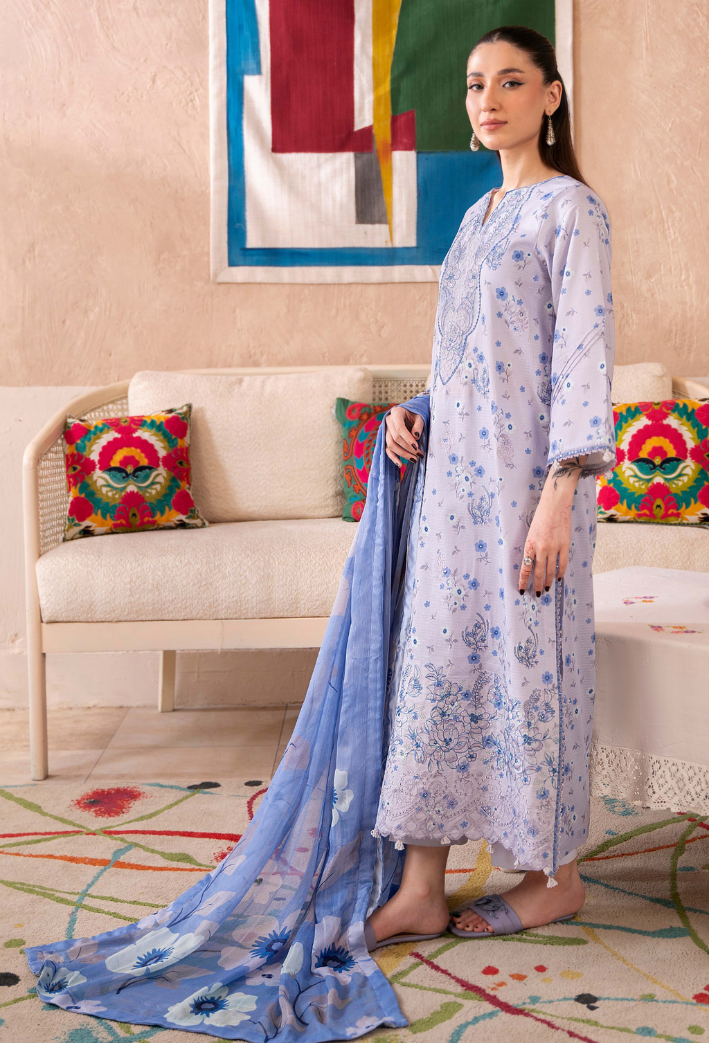 Kanwal - D05 Chiffon Pakistani Summer Dresses - Humdum - 3