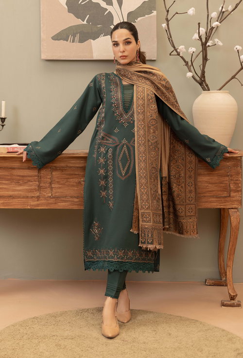 Carvan-D01 Premium Fabric Pakistani Winter Dresses - Humdum - 2