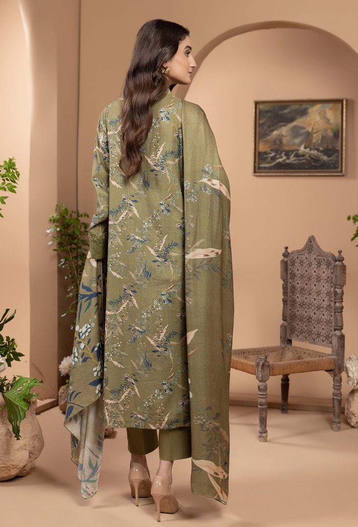 Zara - D10 Khaddar Pakistani Winter Dresses - Humdum - 2