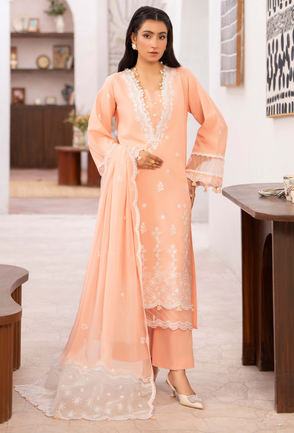 NAYAB - D10 Chiffon Pakistani Summer Dresses - Humdum - 1
