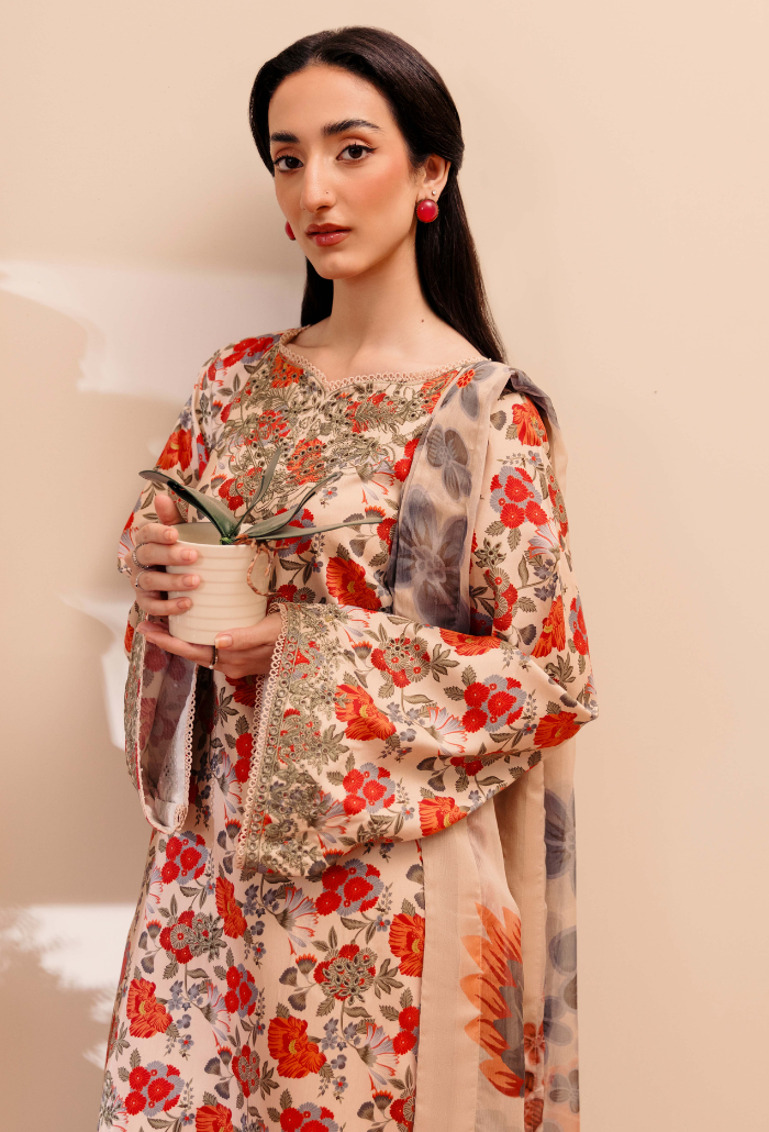 MIRAL - D03 Chiffon Pakistani Winter Dresses - Humdum - 4