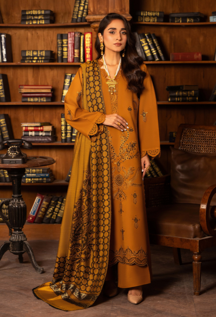 Aaima - D02 Jacquard Pakistani Winter Dresses - Humdum - 1