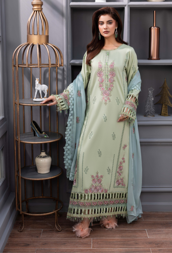 Fareeha - D06 Chiffon Pakistani Winter Dresses - Humdum - 2
