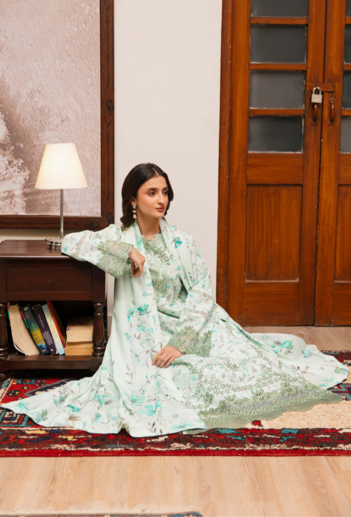 LAIBA - D10 Organza Pakistani Winter Dresses - Humdum - 3