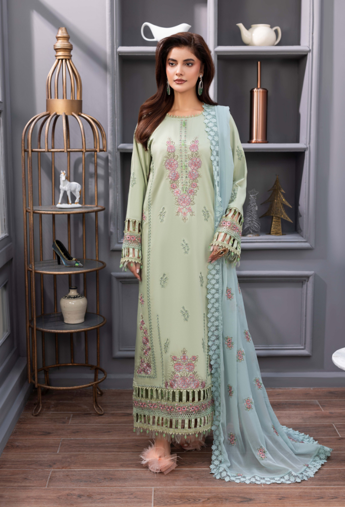 Fareeha - D06 Chiffon Pakistani Winter Dresses - Humdum - 1
