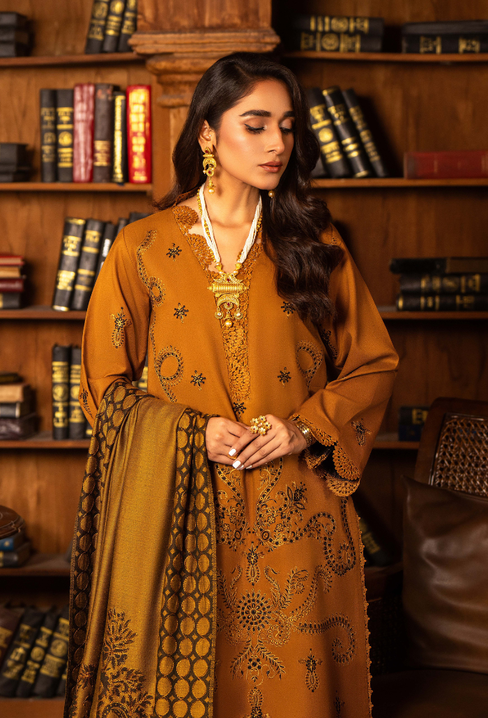 Aaima - D02 Jacquard Pakistani Winter Dresses - Humdum - 4