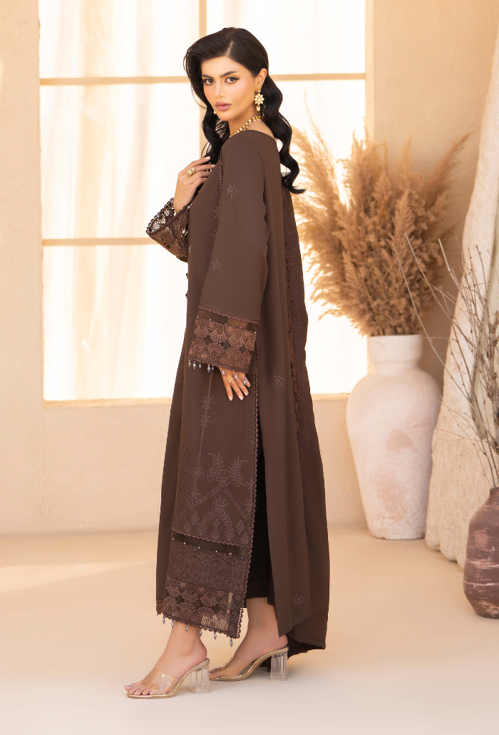 Jugnu By Humdum - D06 Premium Fabric Pakistani Winter Dresses - Humdum - 3