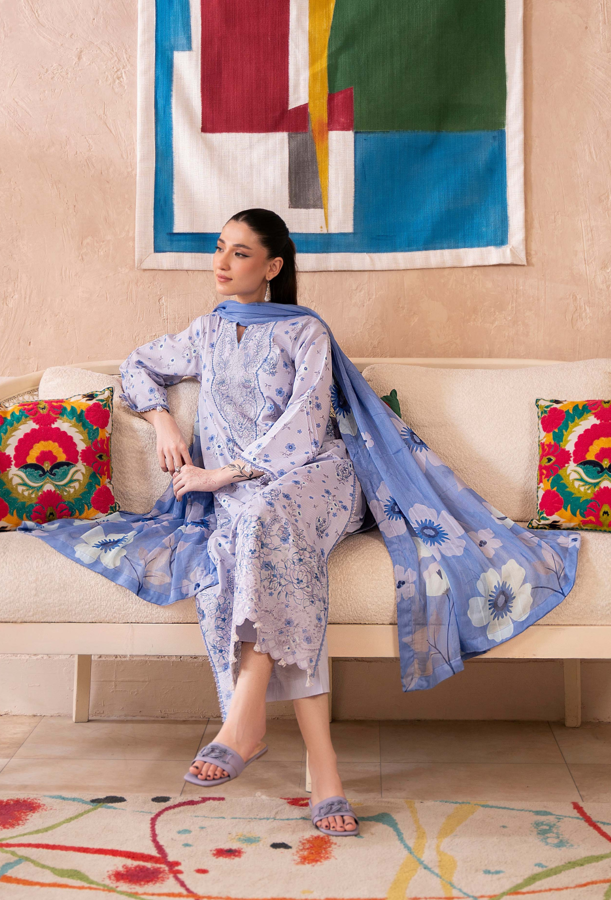 Kanwal - D05 Chiffon Pakistani Summer Dresses - Humdum - 4