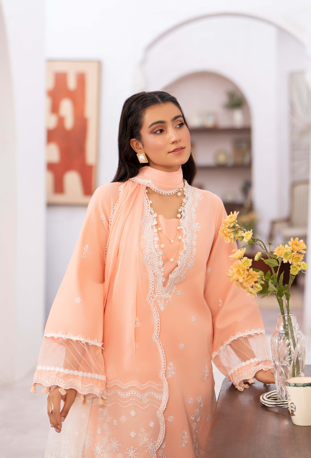 NAYAB - D10 Chiffon Pakistani Summer Dresses - Humdum - 4