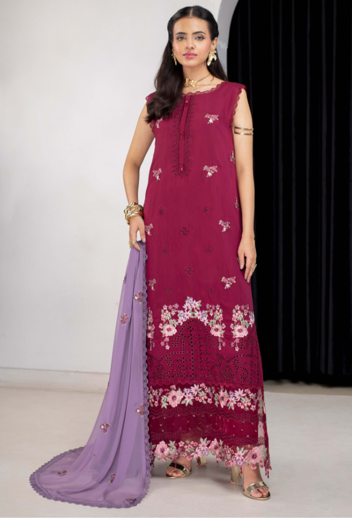 ELLENA - D10 Chiffon Pakistani Winter Dresses - Humdum - 1