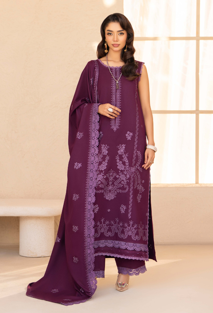 Jugnu By Humdum - D01 Premium Fabric Pakistani Winter Dresses - Humdum - 1