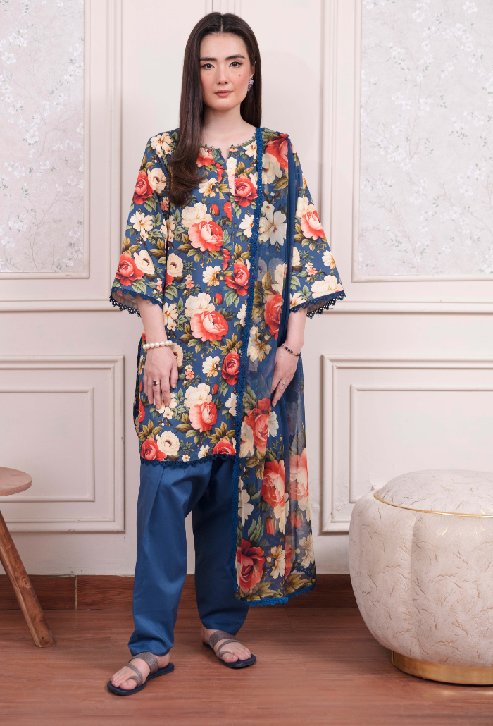 COCO - D08 Chiffon Pakistani Winter Dresses - Humdum - 1