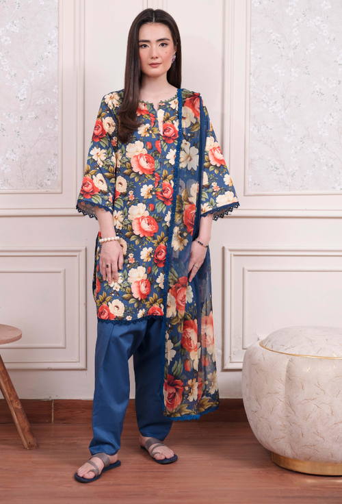 COCO - D08 Chiffon Pakistani Winter Dresses - Humdum - 1