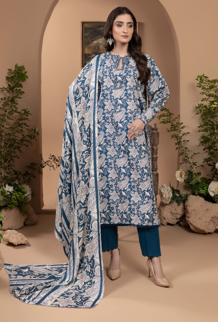 Zara - D07 Khaddar Pakistani Winter Dresses - Humdum - 1