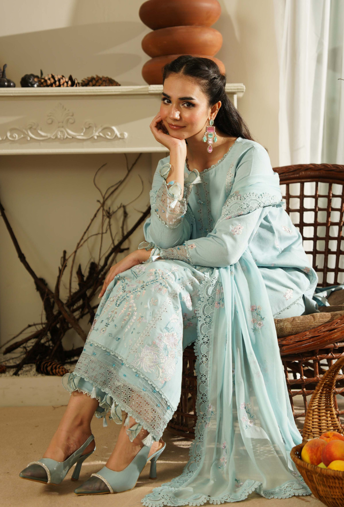 Mushak - D10 Chiffon Pakistani Winter Dresses - Humdum - 4