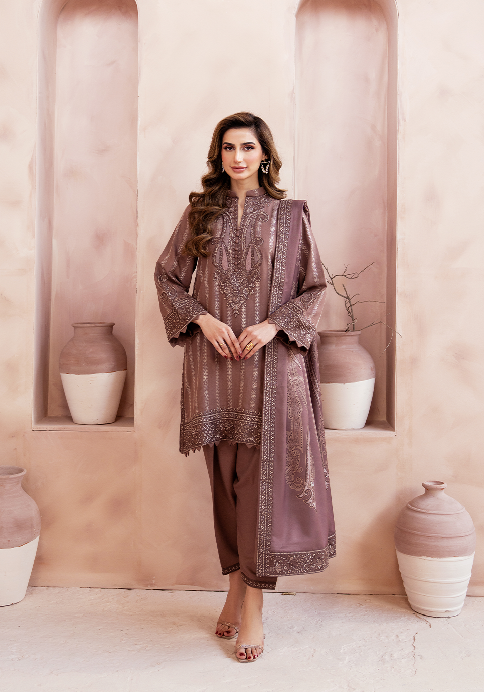 MOCHA MUSE Embroidered Pakistani Dress