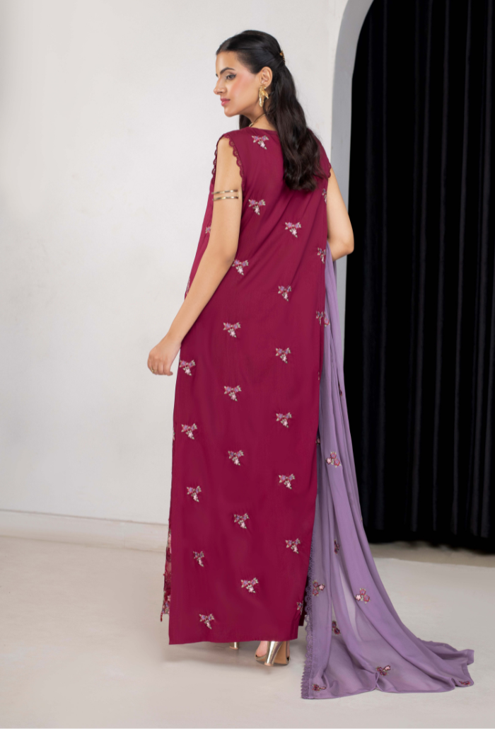 ELLENA - D10 Chiffon Pakistani Winter Dresses - Humdum - 3
