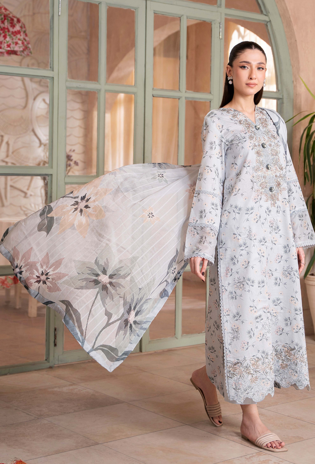 Kanwal - D06 Chiffon Pakistani Summer Dresses - Humdum - 3