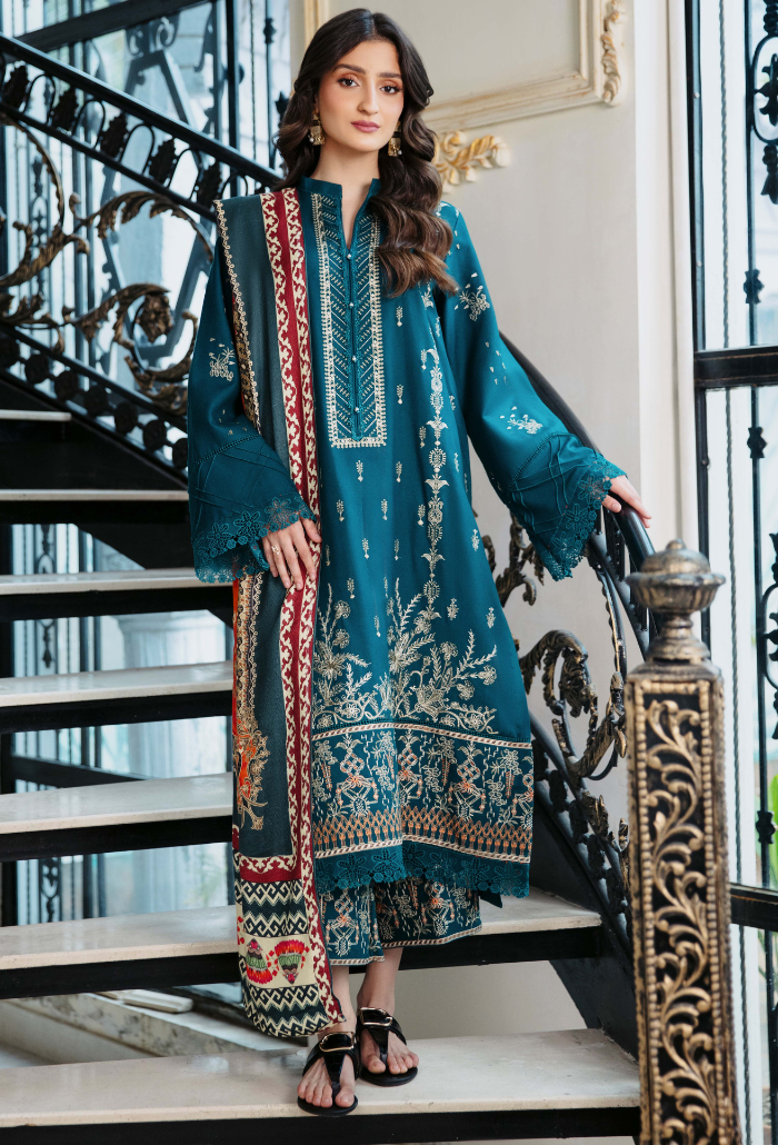 Serene - D01 Premium Fabric Pakistani Winter Dresses - Humdum - 1