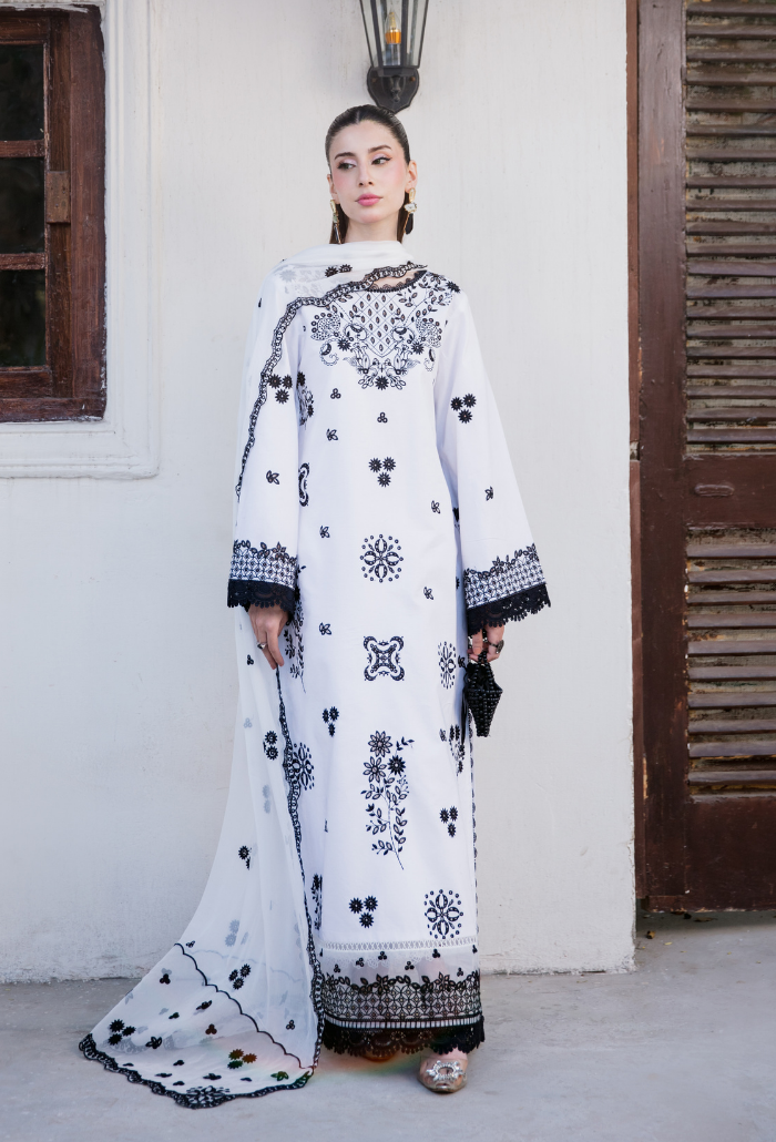 Meraki'2 - D08 Organza Pakistani Summer Dresses - Humdum - 3