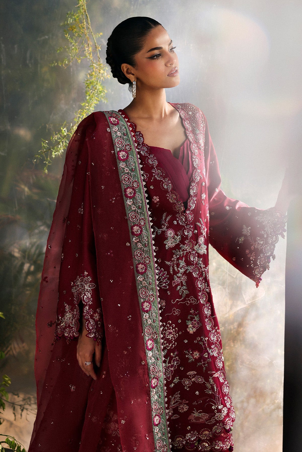 Yalira Raw Silk Pakistani Formal Dresses - Afrozeh - 3