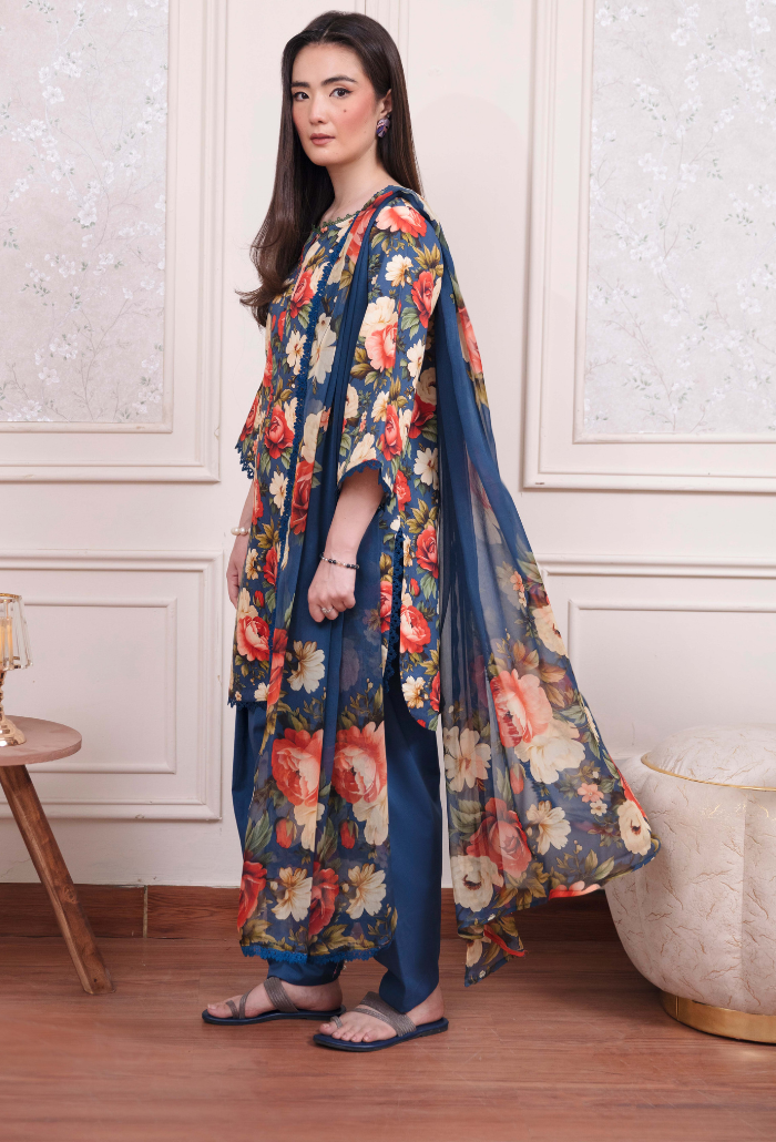 COCO - D08 Chiffon Pakistani Winter Dresses - Humdum - 3