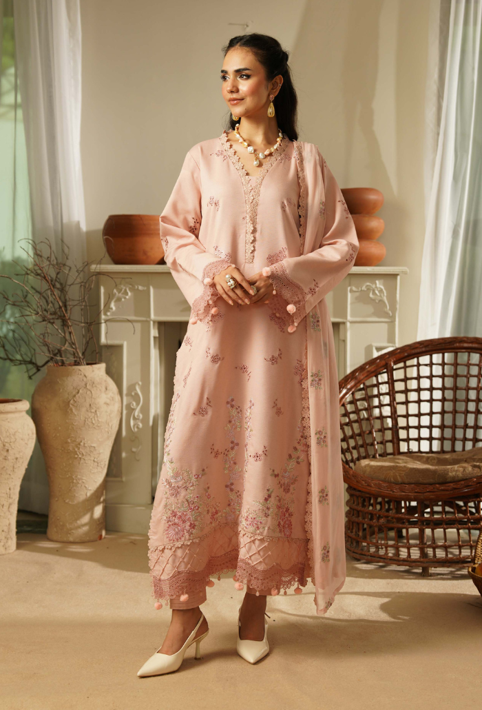 Mushak - D09 Chiffon Pakistani Winter Dresses - Humdum - 1
