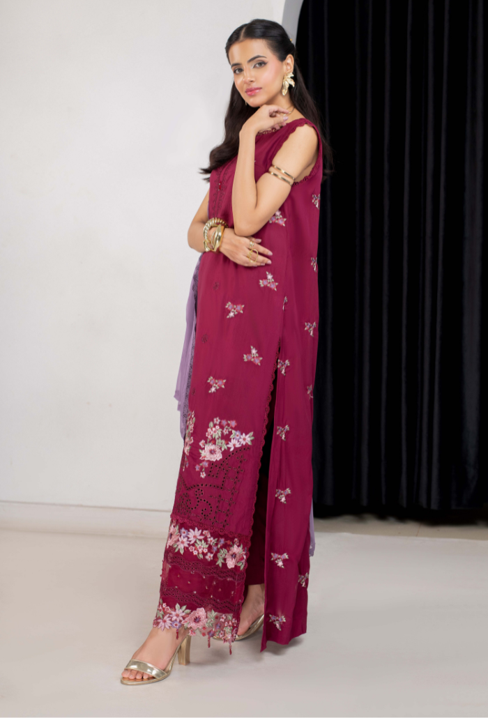 ELLENA - D10 Chiffon Pakistani Winter Dresses - Humdum - 2