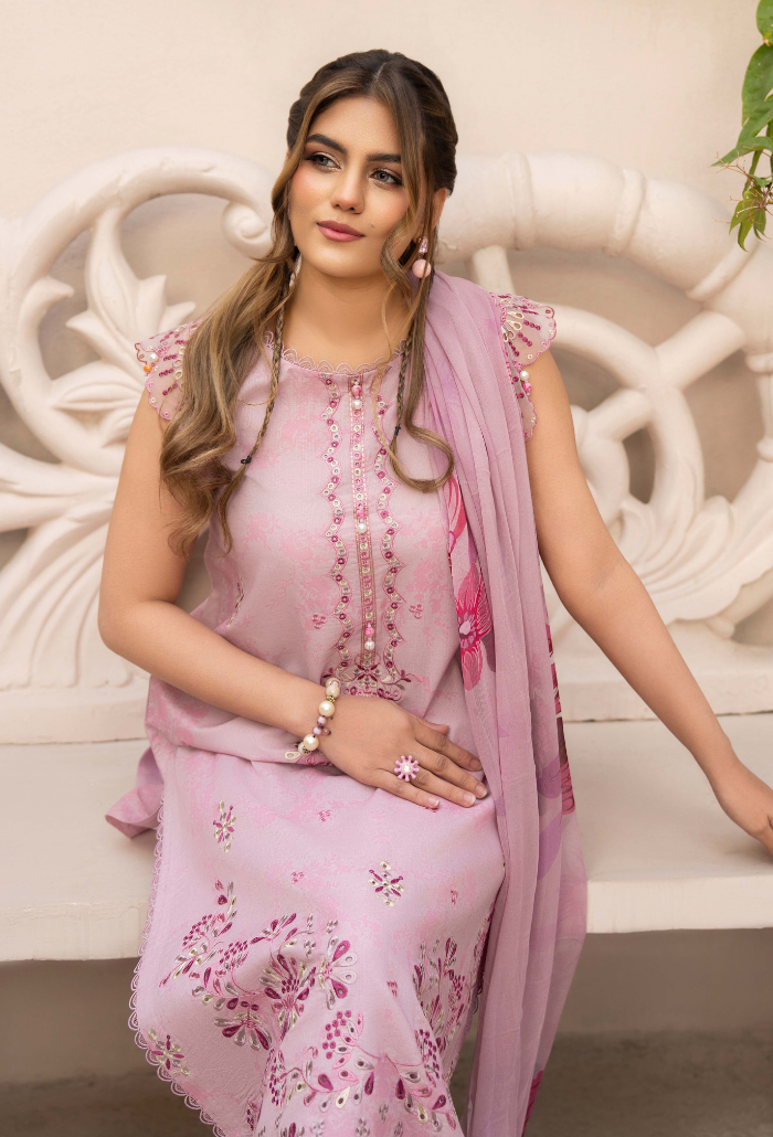 Summer Breeze - D02 Chiffon Pakistani Summer Dresses - Humdum - 4