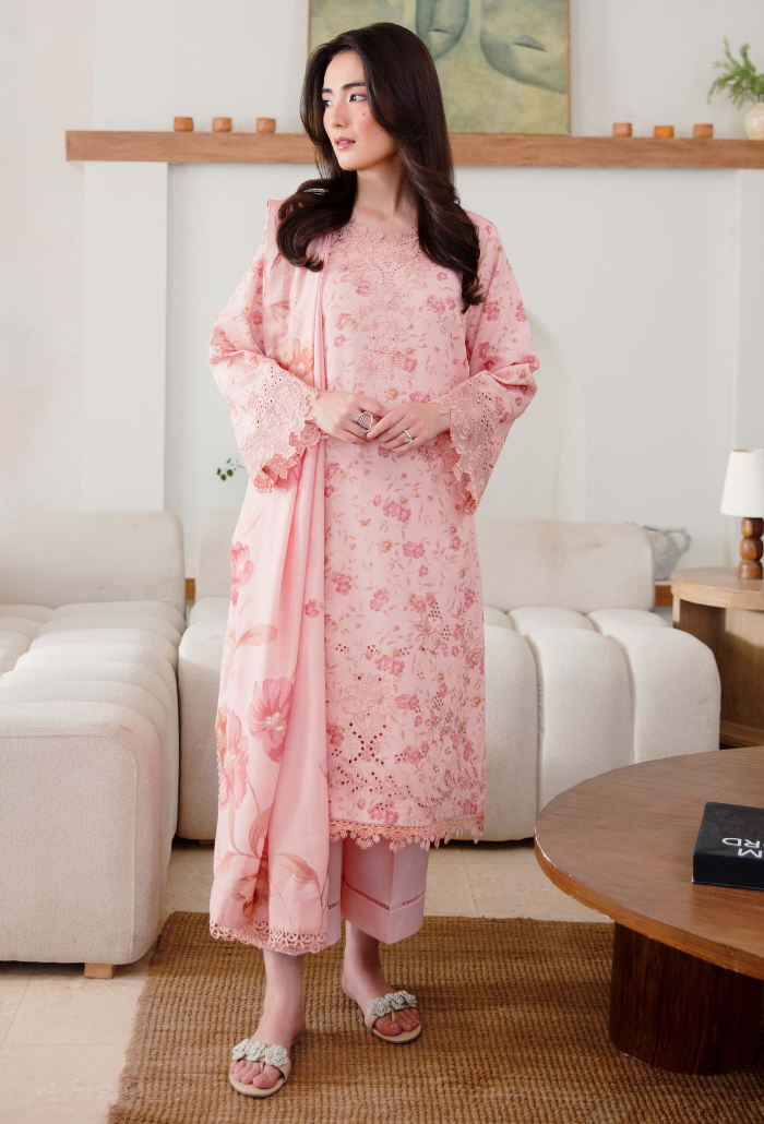 LAYLA - D02 Organza Pakistani Winter Dresses - Humdum - 1