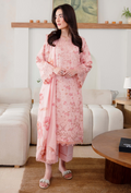 LAYLA - D02 Organza Pakistani Winter Dresses - Humdum - 1