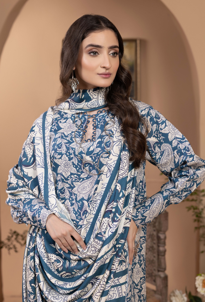 Zara - D07 Khaddar Pakistani Winter Dresses - Humdum - 3