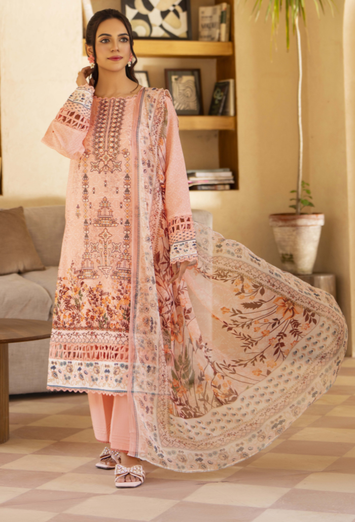 Zarwisha-D01 Chiffon Pakistani Summer Dresses - Humdum - 3